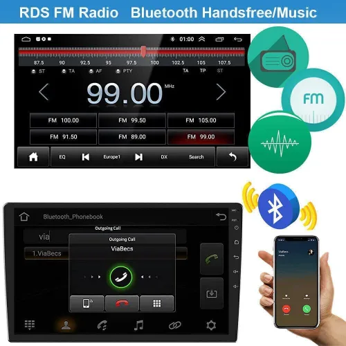 Vista 5 de Android 13 Estéreo de coche para Ford F150 F-150 2009 2010 2011 2012 2013 2014 con Carplay inalámbrico Android Auto 9 '' pantalla táctil 2G+32G