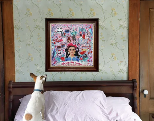 Vista 9 de eeBoo: Piece and Love Viva la Vida Frida Kahlo - Rompecabezas cuadrado de 1000 piezas para adultos, rompecabezas para adultos y familias, piezas
