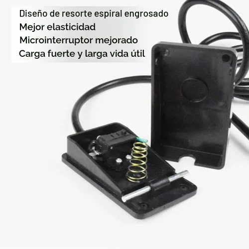 Vista 4 de Interruptor de pie, controlador de pedal accionado por pie, interruptor de alimentación, control de máquina de carpintería, cable de 5 pies