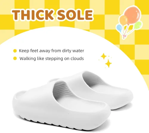 Vista 46 de Sandalias acolchadas para mujeres, hombres y niños, cómodas, antideslizantes, suaves, impermeables, para baño, ducha, sandalias acolchadas de suela