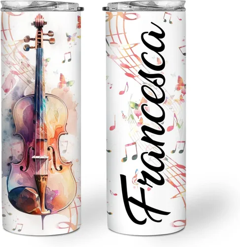 Vista 10 de Hyturtle Vaso delgado personalizado para hombres y mujeres, regalos de cumpleaños para amantes de la batería, regalos para bateristas, regalos