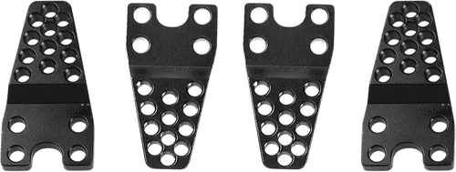Vista 3 de 4 piezas de amortiguador de choque de metal para coche RC ShareGoo, ajustable en altura y ángulo, soporte de suspensión, kit de elevación Negro