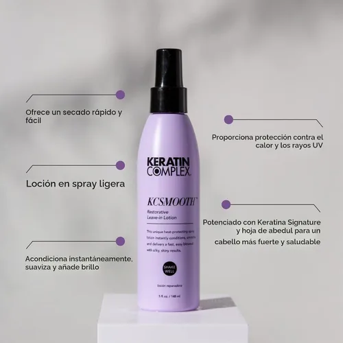 Vista 3 de Keratin Complex - KCSMOOTH Loción restauradora sin enjuague Blow Dry Aid - 5 fl oz