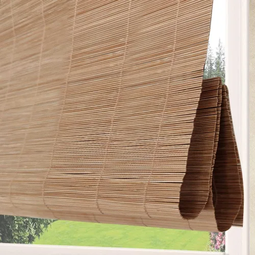 Vista 4 de LETAU - Cortinas de madera para ventanas con cenefa, filtran la luz