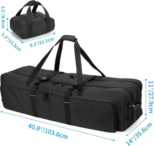 Vista 7 de samdew Funda para telescopio, bolsa de telescopio de doble capa para almacenamiento de telescopios astronómicos, funda acolchada de transporte