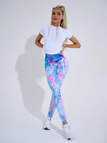 Vista 4 de Bona Fide Leggings de cintura alta de calidad para mujer con diseño único y control de abdomen, leggings de entrenamiento para mujer