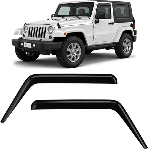 Vista 10 de CLIM ART - Deflectores de ventana inastillables increíblemente duraderos para Jeep Cherokee 2014-2023, deflectores de ventana originales con cinta