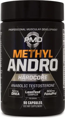Vista 2 de PMD Sports Methyl Andro con DHEA - Potenciador de testosterona para hombres y mujeres - Apoya el crecimiento muscular y la fuerza para levantamiento