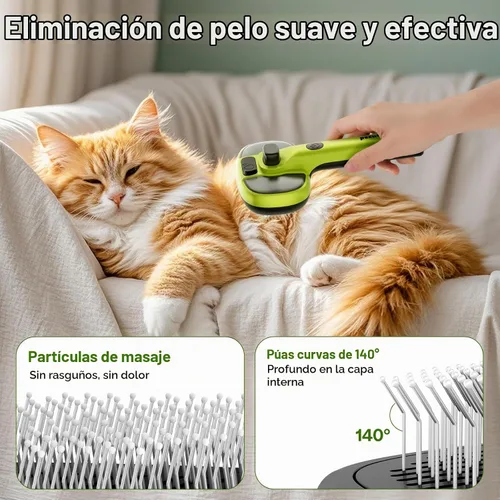 Vista 6 de Pecute Self-Cleaning Steam Dog Cat Brush & Leave-in Conditioner, Cool Mist