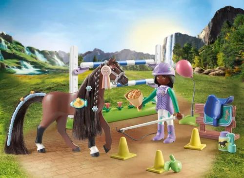 Vista 3 de Playmobil Caballos de cascada: Saltarse Arena con Zoe y Blaze