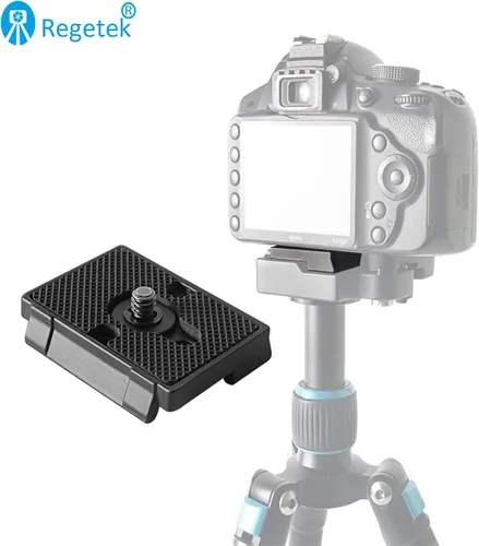 Vista 7 de Regetek Paquete de 2 placas de liberación rápida con tornillo de 1/4 "-20 para trípode de cámara Bogen 3157N Manfrotto 200PL-14 RC2