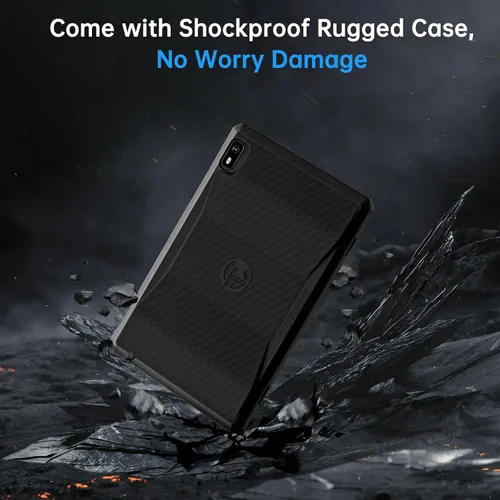 Vista 7 de Topsand Tableta Android 14 con ranura para tarjeta SIM, tabletas celulares desbloqueadas de 10GB+32GB con estuche protector, tableta de 10 pulgadas