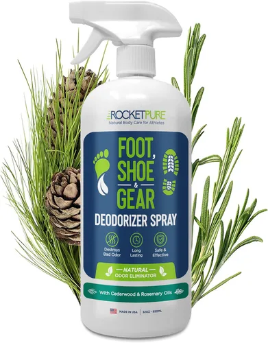 Vista 13 de Rocket Pure Spray desodorante natural para zapatos, espray eliminador de olores en aerosol para pies, desodorante en aerosol para zapatos, spray