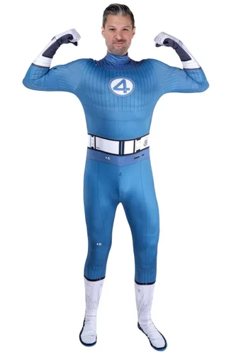 Vista 4 de Disfraz para Hombre del Sr. Fantástico de Los Cuatro Fantásticos Zentai Multicolor