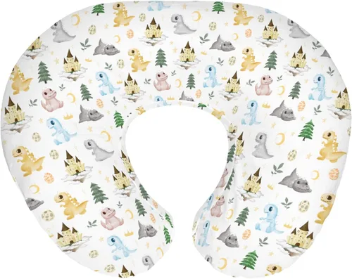 Vista 13 de Fundas de almohada de lactancia de dragón y caballeros de cuento de hadas para niños y niñas, dragones de fantasía, castillo de princesa, funda
