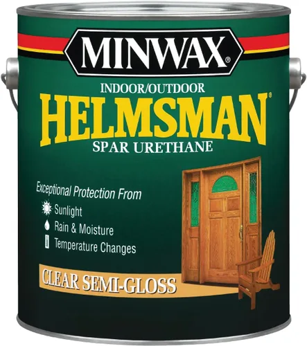 Vista 14 de Minwax - Capa de uretano Helmsman para exteriores y interiores a base de agua, cuarto de galón, brillante