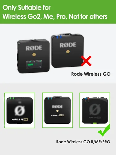 Vista 2 de YOUSHARES Funda de silicona para Rode Wireless GO II/Wireless PRO/Wireless ME, funda de protección de silicona compatible con el sistema