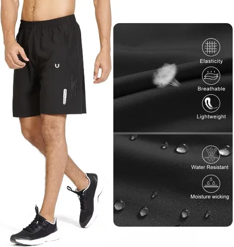 Vista 5 de NORTHYARD - Pantalones cortos deportivos para correr para hombres, ligeros, de secado rápido, 7, 5 o 9 pulgadas, para senderismo, deportes, gimnasio