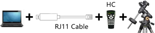 Vista 5 de Cable de control RJ11 para Skywatcher HC, cable de consola USB a RJ11 para controlador manual Skywatcher y Celestron NexStar 127SLT (6 pies/5.9 ft).