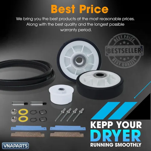 Vista 9 de Para Maytag Neptune 3000 Series MDE6000AYW MDE5500AYW Kit de reparación de secadora reemplaza rodillos de tambor 12001541 303373K W10116741 303373