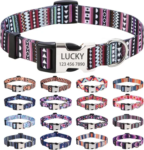 Vista 22 de Collar de perro personalizado con la bandera estadounidense, collar patriótico para perro del 4 de julio, collares temáticos para perros para el Día
