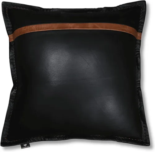 Vista 112 de Funda de almohada de cuero de cordero 100% cuero de cordero – Funda de cojín para sofá – Fundas decorativas para sala de estar y dormitorio, cuero