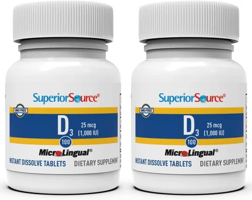 Vista 11 de Superior Source Vitamina D3 10000 UI, tabletas microlingües de disolución rápida, 100 unidades, ayuda a promover huesos y dientes fuertes, apoyo