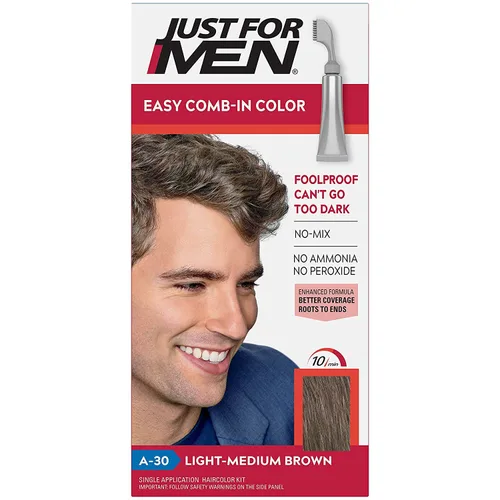 Vista 14 de Solo para hombres Auto Stop, tintura química para el cabello, 1, marrón (Medium Dark Brown)