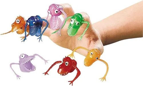 Vista 2 de Marionetas de dedo de neón - Colores surtidos - 72 piezas