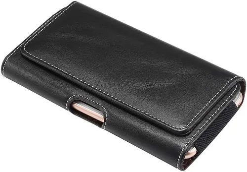 Vista 6 de Funda horizontal de cuero prémium para iPhone Mini (5.4), SE2020, iphone11 Pro, XS, X, 8, 7, 6, funda para cinturón, bolso para hombre