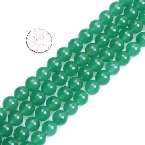Vista 8 de JOE Foreman - Cuentas de jade de aventurina verde para hacer joyas, semipreciosas, 0.079 in, redondas, 15.0 in
