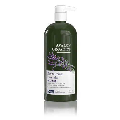 Vista 14 de Champú revitalizante de lavanda Avalon Organics, para cabello suave, brillante y agradable al tacto para cabello normal a seco, 11 onzas fluidas