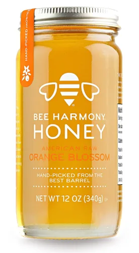 Vista 10 de Miel cruda de azahar naranja Bee Harmony, 12 onzas (Paquete de 2), de California
