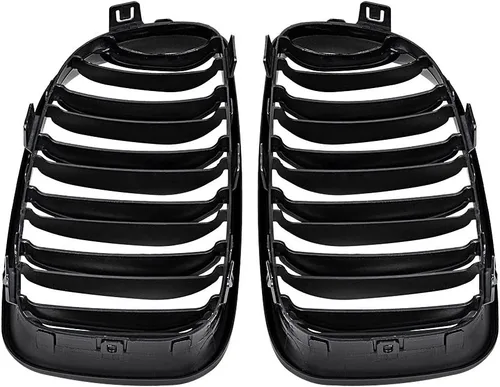Vista 7 de Astra Depot Parrilla frontal con forma de riñón, color negro brillante, compatible con BMW Serie 1 E81, E82, E87, E88 2007-2011