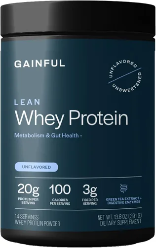 Vista 11 de Gainful Everyday Whey Protein en polvo, 23g de proteína por porción, sin sabor, apoya el crecimiento muscular, la recuperación y la nutrición