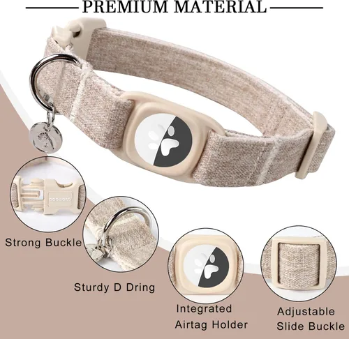 Vista 112 de DOGWONG Collar para perro de San Valentín, collar ajustable de algodón con corazón de caramelo azul, perfecto para perros pequeños a medianos