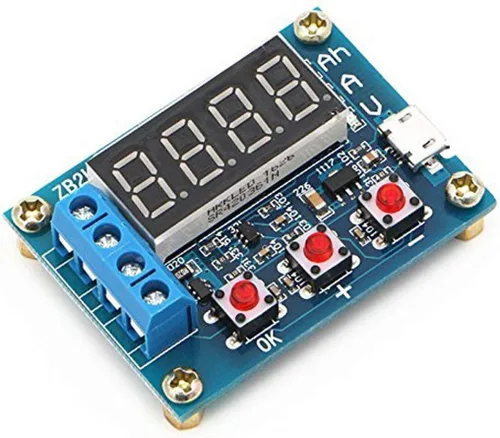 Vista 2 de HiLetgo Medidor de capacidad de batería Probador de descarga Analizador 1.5V-12V Medidor de capacidad de batería Probador de descarga