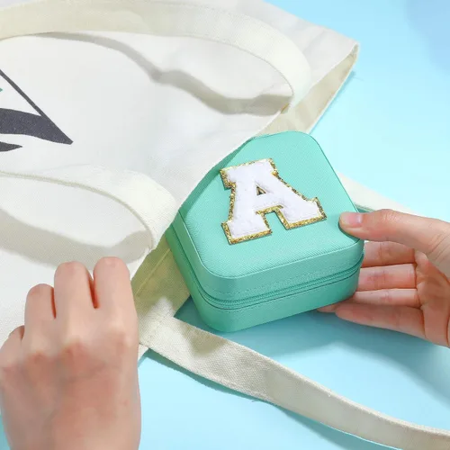 Vista 7 de Parima Joyero de viaje para niñas y mujeres, caja organizadora de joyas, cajas de joyería personalizadas para mujeres y niñas, caja de joyería