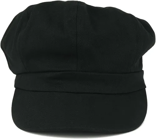 Vista 2 de Armycrew Gorra de periódico de gran tamaño 2XL ligera 100% algodón con parte trasera elástica Negro