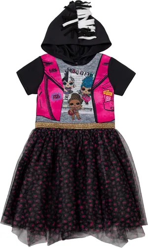 Vista 3 de LOL Surprise Vestido de manga corta con capucha de tul para muñecas con cabello