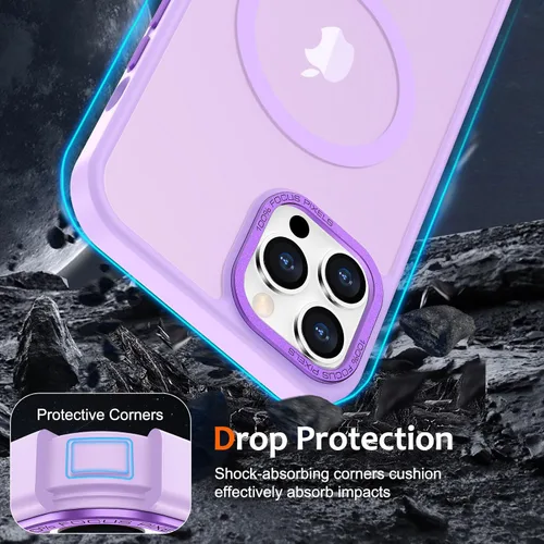 Vista 274 de Anuck - Funda magnética para iPhone 11 compatible con MagSafe, carcasa trasera mate translúcida dura, borde de TPU, delgada, resistente a impactos