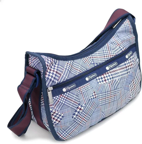 Vista 3 de LeSportsac Bolso bandolera clásico Hobo en cuadros rompecabezas, Cuadros rompecabezas