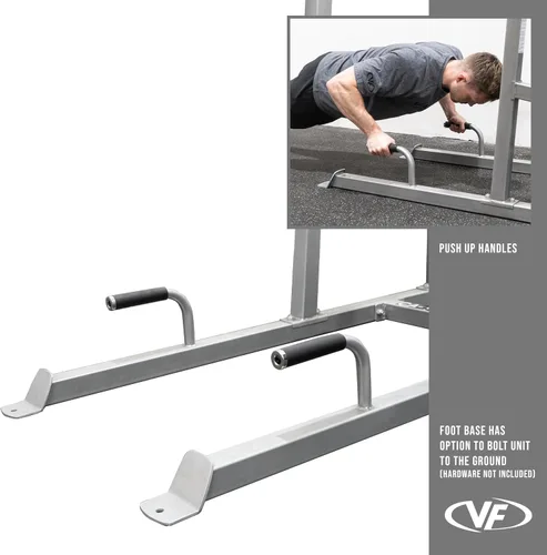 Vista 7 de Valor Fitness Power Tower - Estación de inmersión - Entrenamiento funcional - Pull Ups Chin Ups Rodilla Levanta Pierna Levanta Dips Machine Push Ups