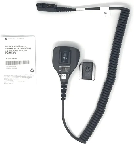 Vista 4 de Motorola Original PMMN4073 PMMN4073A PMMN4073AL IMPRES Windporting Micrófono de altavoz remoto con conector 3.5 - Compatible con XPR3300 y XPR3500
