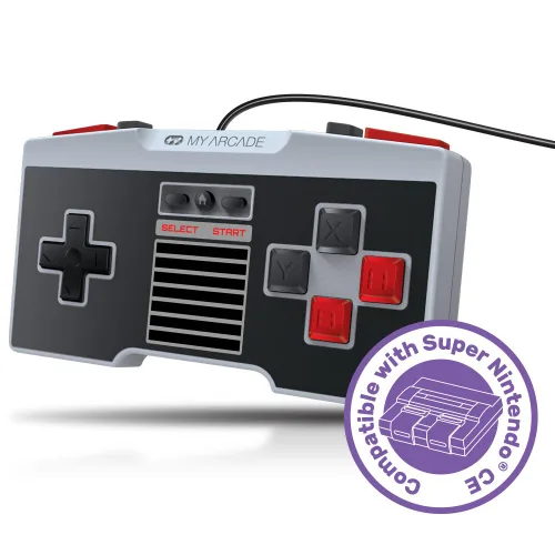 Vista 4 de My Arcade GamePad Retro- Classic Wired Controller for the SNES & NES Classic Edition Systems with Extra Long 10 Foot Cable