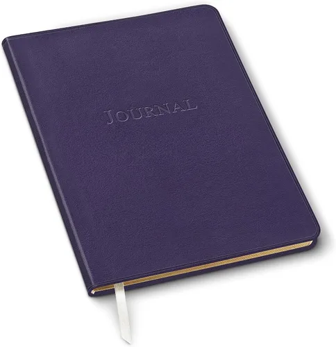Vista 20 de Diario de cuero Gallery Leather - Elaborado en Maine, EE. UU. - Elegante cuaderno de escritura de cuero con 192 páginas rayadas - Un espacio