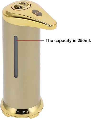 Vista 7 de Dispensador de jabón Máquina dispensadora de jabón de 8.5 fl oz Dispensadores de loción Dispensadores de jabón de encimera (dorado)
