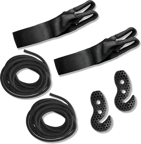 Vista 3 de LA SIESTA TreeMount Black - Juego de suspensión de árbol y poste para sillas de columpio tipo hamaca