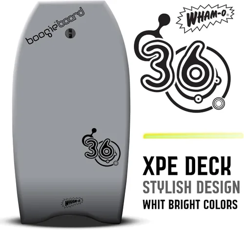 Vista 7 de BoogieBoard - Bodyboard de 36 pulgadas, núcleo de Phuzion, cubierta XPE, parte inferior de HDPE, cola creciente, incluye correa para la muñeca