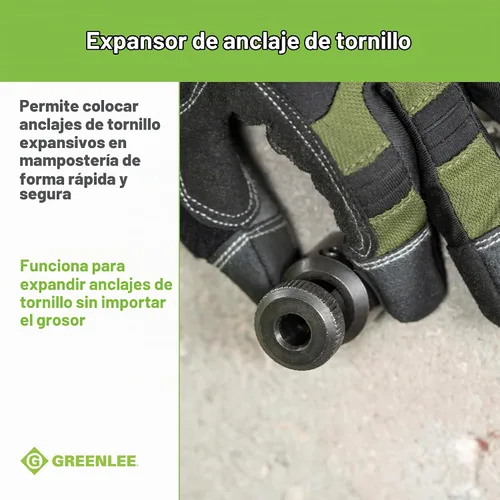 Vista 4 de Greenlee 868 Expansor de ancla de tornillo para ancla de calafateo, tamaño 1/4 pulgadas - 20